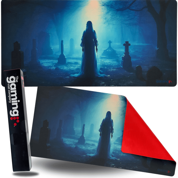 The Gaming Mat Company Single Player MTG Playmat & Gaming Mouse Pad - 28" x 14" Graveyard Ghost Gaming Mousepad Compatible with MTG Cards Gaming Mouse Mat Large Mouse Pad