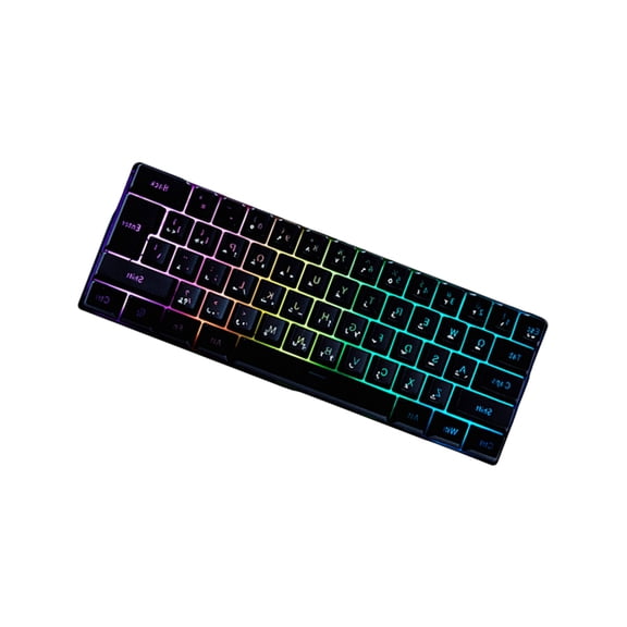 Gaming Mechanical Keyboard 61 Keys Corded Office LED Backlit Keycap Mechanical Keyboard for Computer Laptop