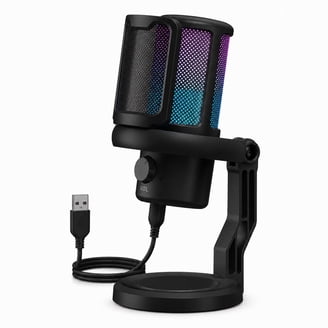 HyperX SoloCast Wired Condenser Microphone for Streaming - Black