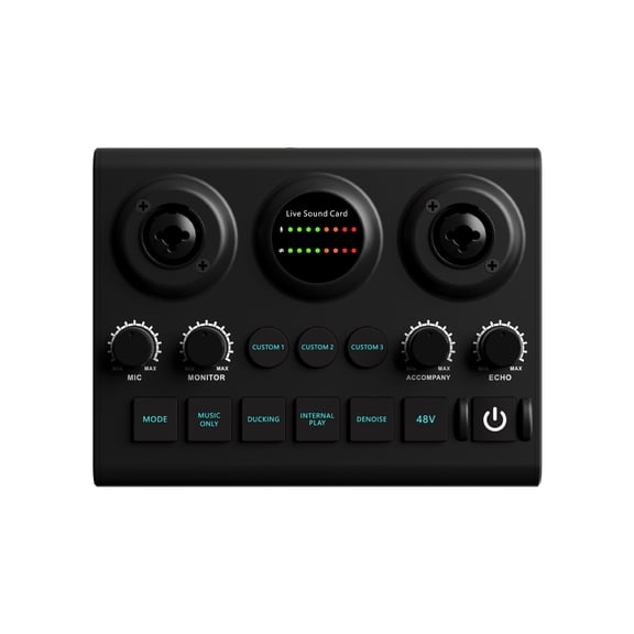 Gaming Mixer Streaming 4-Channel RGB Mixer with XLR Microphone Interface