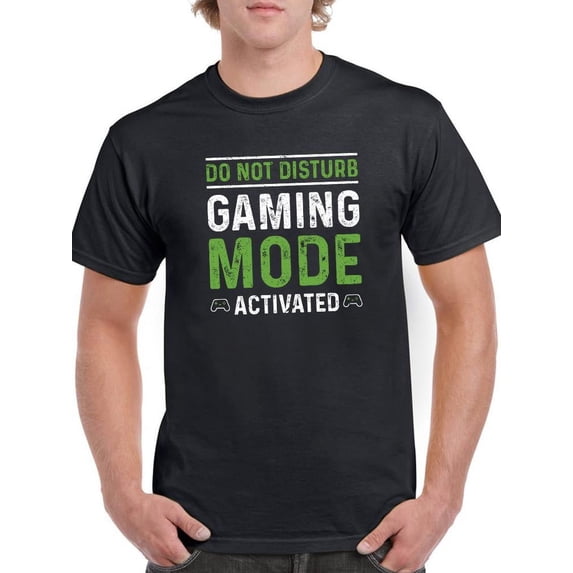 Gaming Mode Activated T-Shirt Men -Smartprints Designs, Male 4X-Large