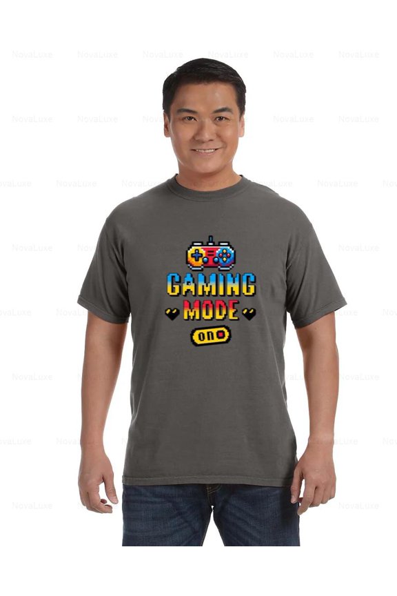 Gaming Mode On Comfort Coler T-Shirt with Funny Nerdy Gamer Style, Unisex, up to size 4XL