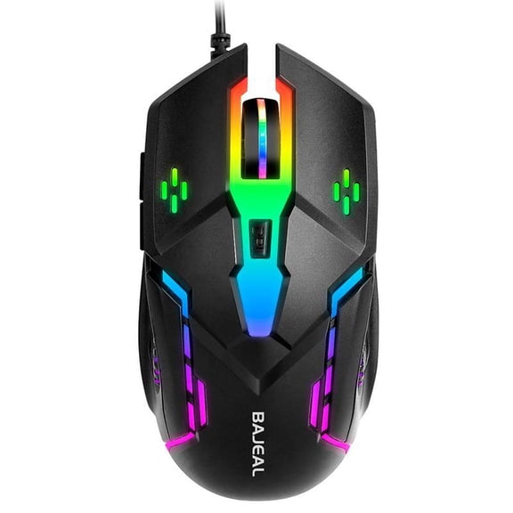 Gaming Mouse 6-Button USB Wired LED Breathing Fire 3200 Laptop PC Button U4X1