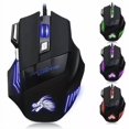 thumbnail image 1 of Gaming Mouse 7 Button Usb Wired Led Breathing Fire Button 3200 Dpi Laptop Pc, 1 of 6
