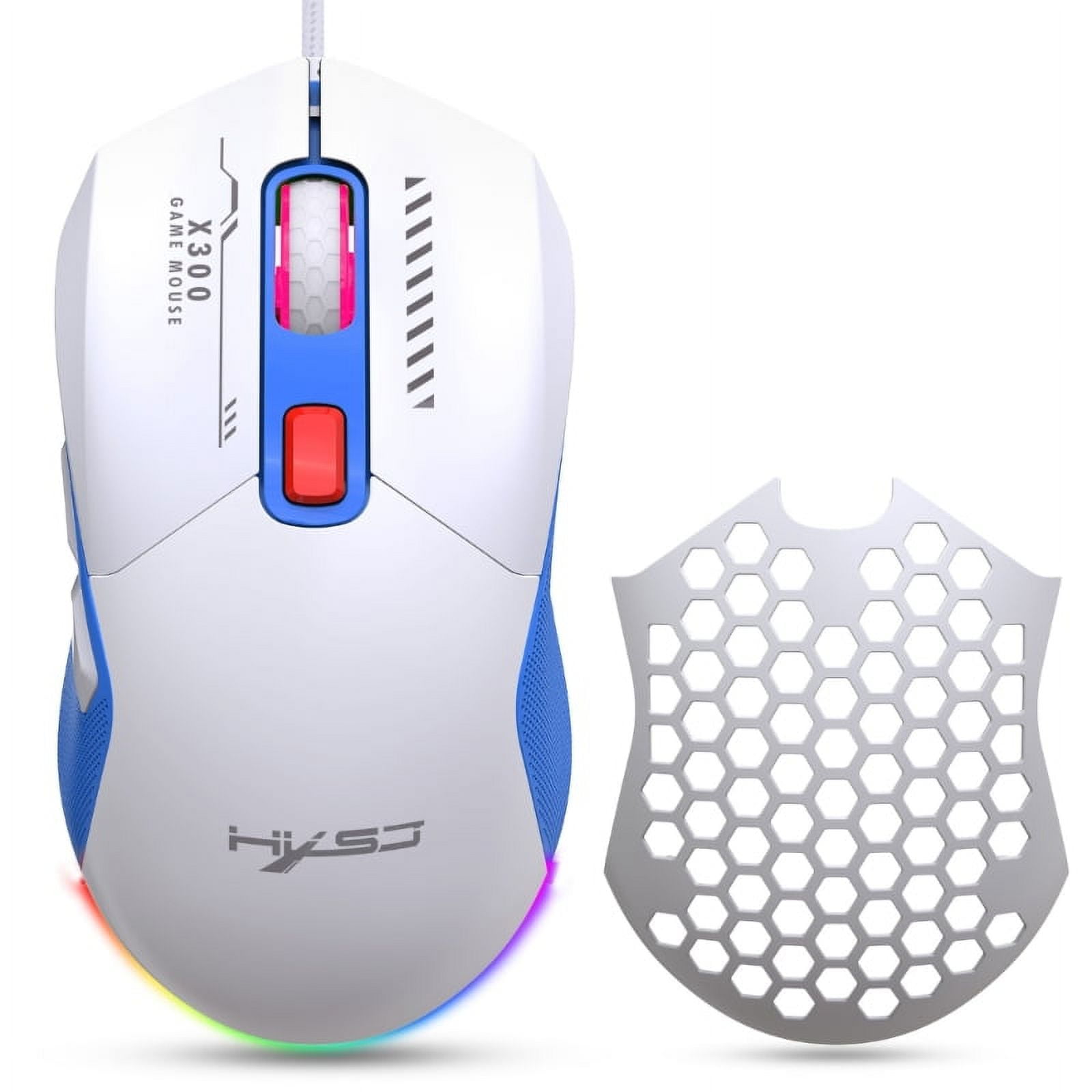 Gaming Mouse 7200DPI Optical Sensor Programmable Button RGB Honeycomb ...