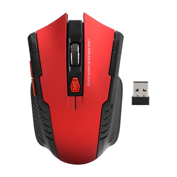 Gaming Mouse, Anti-interference Wireless Mouse 2.4G For Laptop For Computer Red