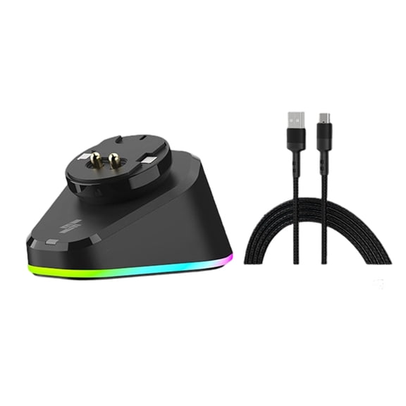 Gaming Mouse Charging Base for G502/G502X/G502X PLUS Magnetic Auto Connect Double USB Hub Intelligent Lighting Antislip