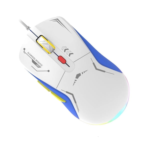 Gaming Mouse Corded Ergonomic Gamers Laptop PC USB Optical Computer Mice with LED Backlit Adjustable 3200DPI Programmabl
