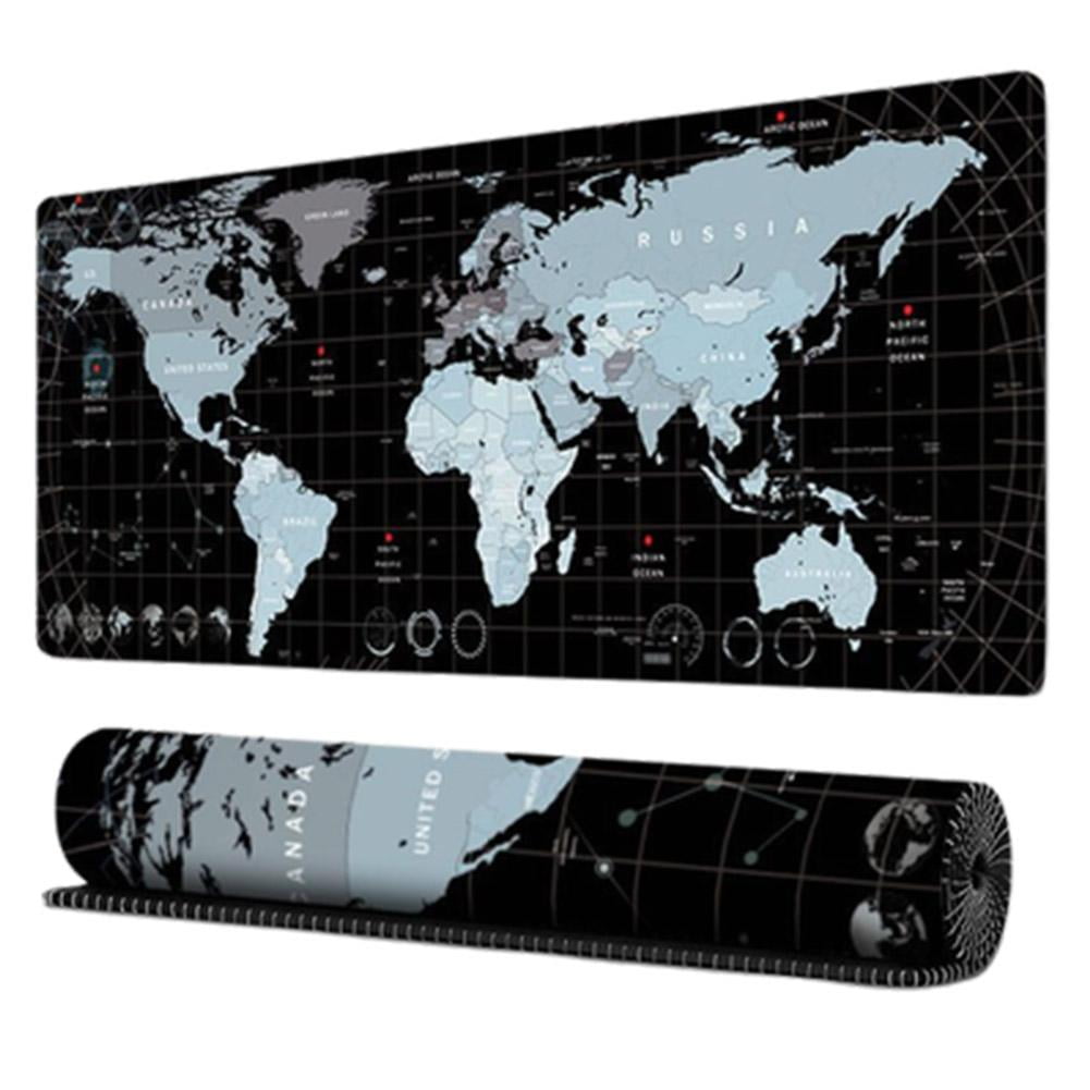 Gaming Mouse Mat Pad Extra Large World Map Anti slip Pc Laptop Desk ...