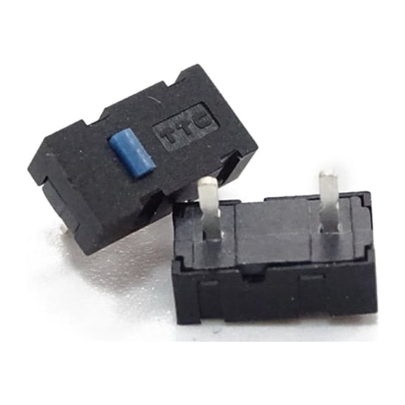 Gaming Mouse Momentary Push Button Micro Limit Switch 2 Pins Blue / White Dot