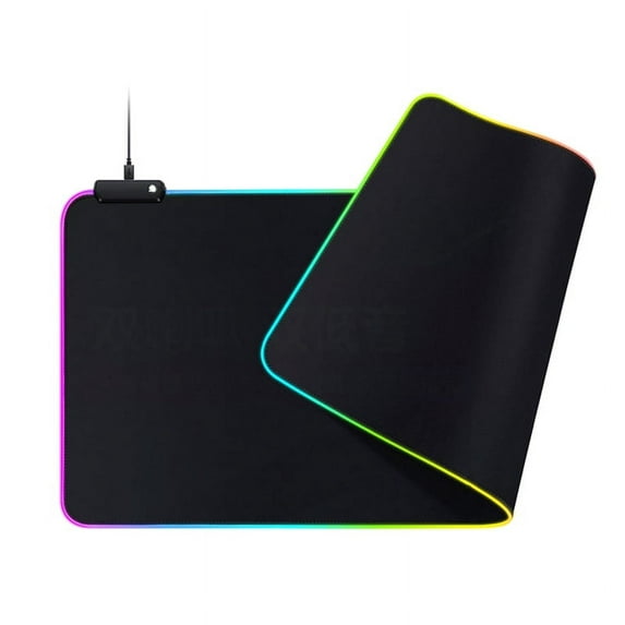 Gaming Mouse Pad, 31.5 x 11.8 in RGB Mouse Mat, with Non-Slip Rubber Base Computer Keyboard Mouse Mat Luminous Mouse Pad