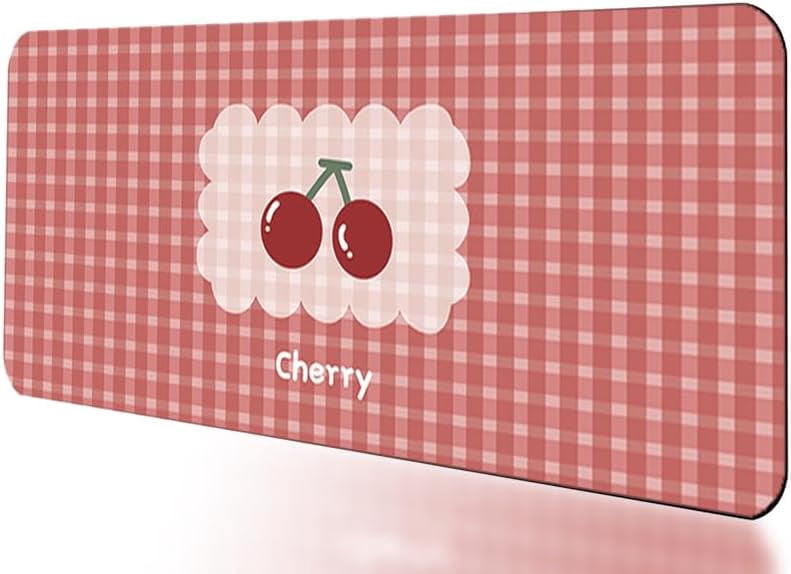 Gaming Mouse Pad 31.5x11.8 inch XL Large Extended Mouse Pad, Big Mousepad Desk Mat for Computer with Non-Slip Rubber Base and Stitched Edge-Checkered Cherry