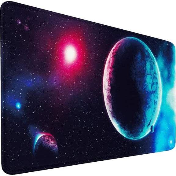 Gaming Mouse Pad,31.5x15.7inch Large Extended Computer Keyboard Mouse Mat, Water Resist Non-Slip Mousepad Rubber Base Long XXL Gaming Mouse Pad for Work & Gaming, Office & Home, Space