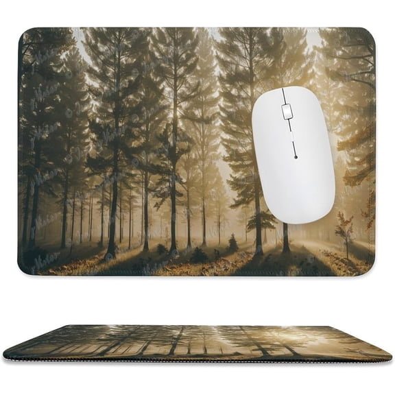 Gaming Mouse Pad, 8x10 inch, Nature Trees Mist Mouse Pad for Office & Home, Green Mouse Pad, Non-Slip Rubber Base Mousepads, Computer Mouse Pads for Wireless Mouse Laptop Computer PC A8