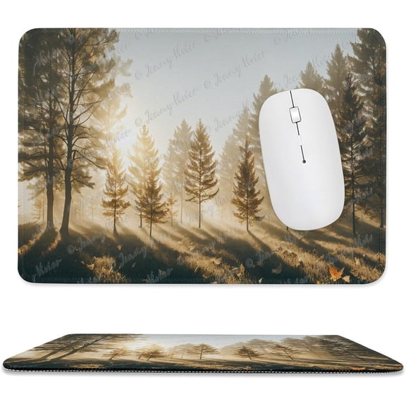 Gaming Mouse Pad, 8x10 inch, Nature Trees Mist Mouse Pad for Office & Home, Green Mouse Pad, Non-Slip Rubber Base Mousepads, Computer Mouse Pads for Wireless Mouse Laptop Computer PC A9