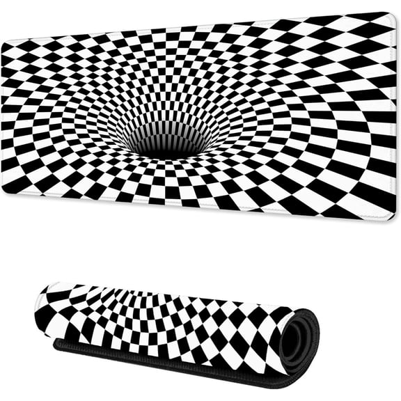 Gaming Mouse Pad,Abstract Geometric 3D Desk Mat Anti-Slip Rubber Base Extended XLarge Mouse Pad for Desktop Office Computer and Laptop 31.5 x 15.7 in