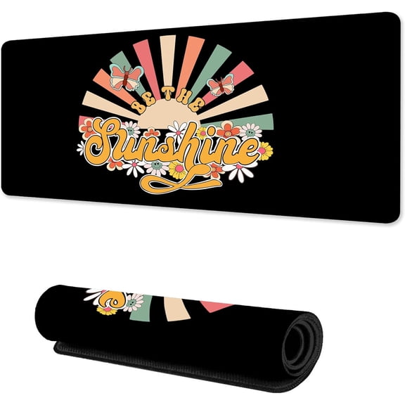 Gaming Mouse Pad,Be The Sunshine Mouse Pad Non-Slip Rubber Base Desk Mat, Large Extended Mousepad Protector for Home Office 31.5 x 15.7 in