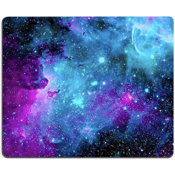 Gaming Mouse Pad,Blue Purple Galaxy Nebula Universe Space Non-Slip Rubber Base Mouse Pads For Computers Laptop Office, 9.5X7.9X0.12 Inch
