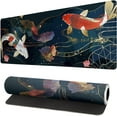 thumbnail image 1 of Gaming Mouse Pad Desk Pad,Extended Big Mouse Pad,31.5x11.8 Inch Long Computer Keyboard Mouse Mat Mousepad with 3mm Non-Slip Base and Stitched Edge for Gaming and Office\u2026 (koi), 1 of 6