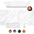 thumbnail image 1 of Gaming Mouse Pad for Desk, Topographic Contour Office Large Desk Mat, Long Computer Keyboard Mouse Mat Mousepad with Non-Slip Base and Stitched Edge, Gifts for Him, 1 of 6