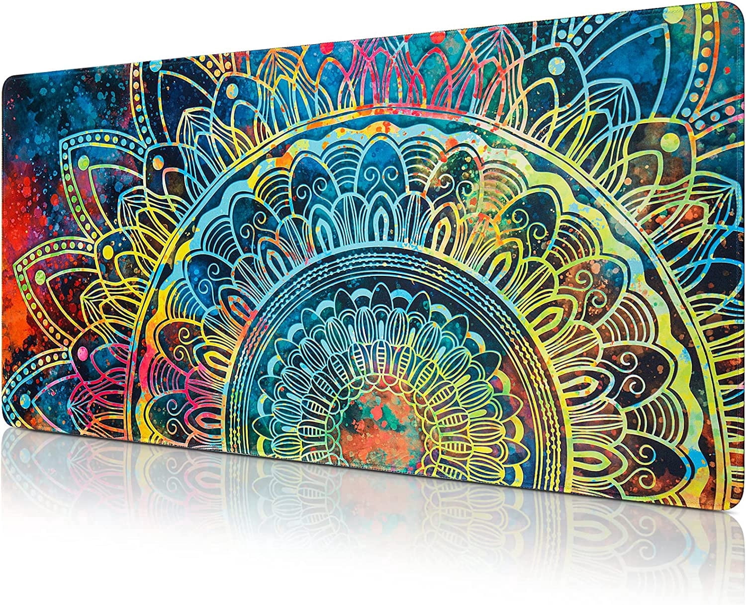 Gaming Mouse Pad, Extended Mouse Pad 31.5x15.7inch XXL Large Big Computer Keyboard Mouse Mat Desk Pad with Non-Slip Base and Stitched Edge for Home Office Gaming Work