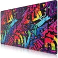 thumbnail image 1 of Gaming Mouse Pad, Extended Mouse Pad 31.5x15.7inch XXL Large Big Computer Keyboard Mouse Mat Desk Pad with Non-Slip Base and Stitched Edge for Home Office Gaming Work (Colorful Graffiti), 1 of 6