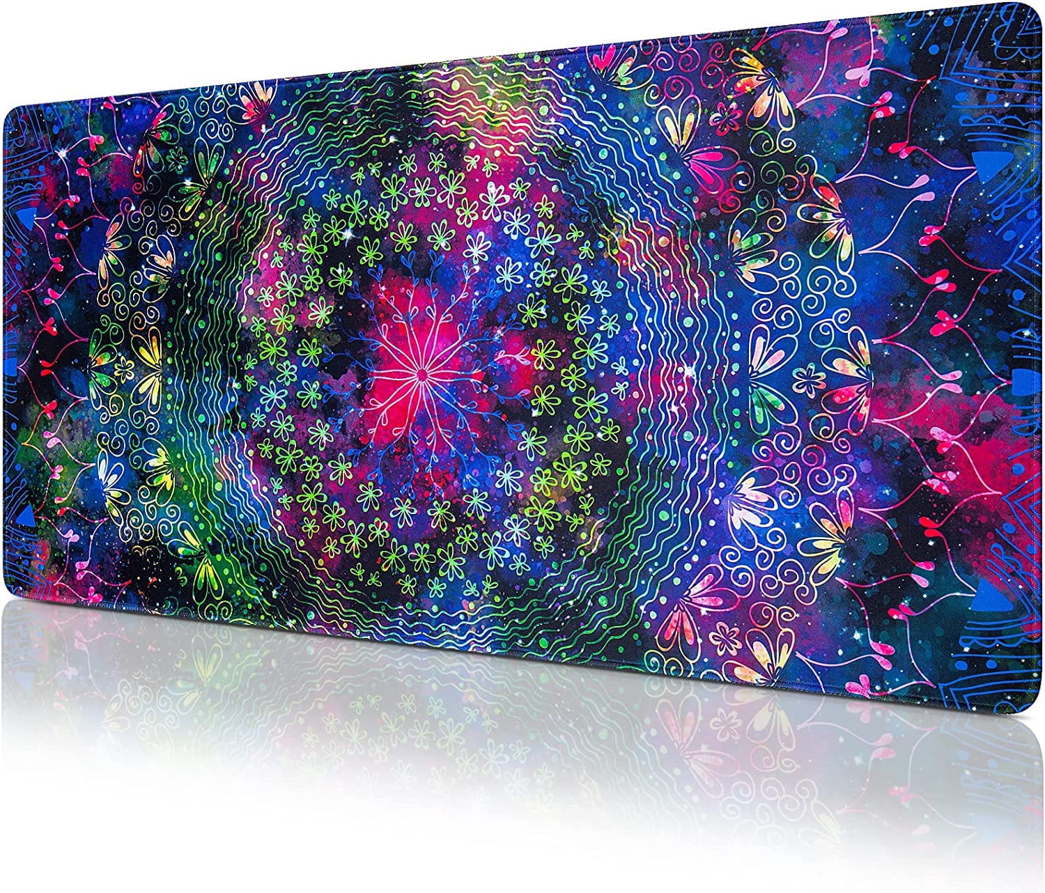 Gaming Mouse Pad, Extended Mouse Pad 31.5x15.7inch XXL Large Big Computer Keyboard Mouse Mat Desk Pad with Non-Slip Base and Stitched Edge for Home Office Gaming Work