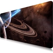 Gaming Mouse Pad,Extended Mouse Pad XXL 35.5x15.8 inch Large Desktop Mouse Pad Orange Space Planet Universe, Large Mouse Pad for Work and Gaming Orange Planet Space Universe