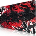 thumbnail image 1 of Gaming Mouse Pad, Extended Mouse Pad 31.5x15.7inch XXL Large Big Computer Keyboard Mouse Mat Desk Pad with Non-Slip Base and Stitched Edge for Home Office Gaming Work (Black Red), 1 of 6