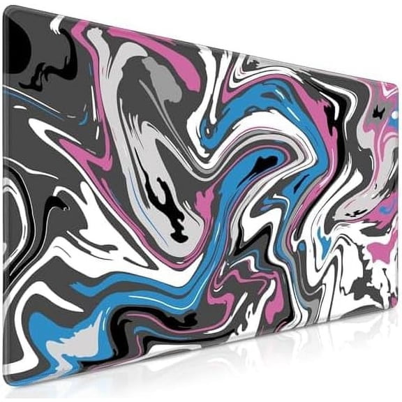 Gaming Mouse Pad, Fluid Pattern Mouse Pad 31.5x11.8inch Large Extended Computer Mouse Mat Keyboard Full Desk Mousepad for Gaming, Office, Home