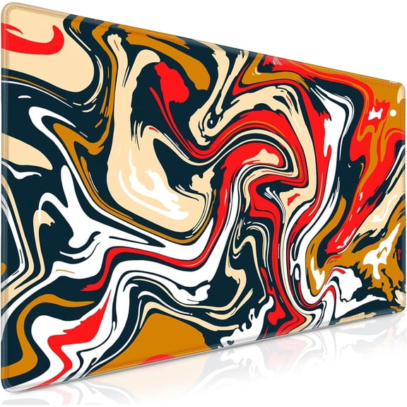 Gaming Mouse Pad, Fluid Pattern Mouse Pad 31.5x11.8inch Large Extended Computer Mouse Mat Keyboard Full Desk Mousepad for Gaming, Office, Home