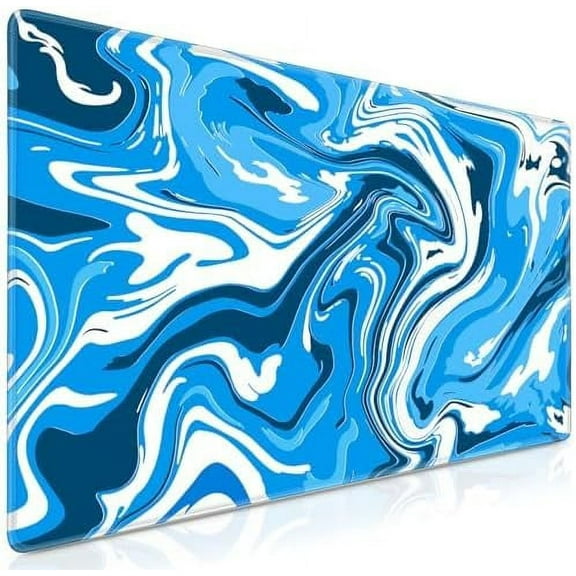 Gaming Mouse Pad, Fluid Pattern Mouse Pad 31.5x11.8inch Large Extended Computer Mouse Mat Keyboard Full Desk Mousepad for Gaming, Office, Home