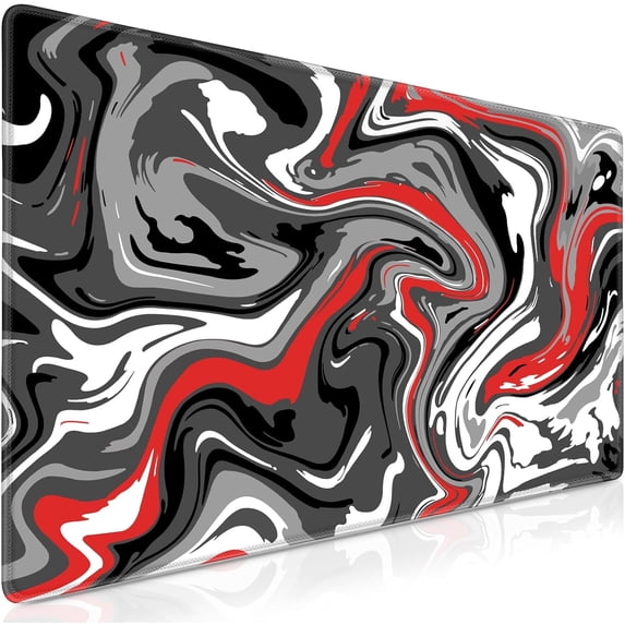 Gaming Mouse Pad, Fluid Pattern Mouse Pad 31.5x11.8inch Large Extended Computer Mouse Mat Keyboard Full Desk Mousepad for Gaming, Office, Home