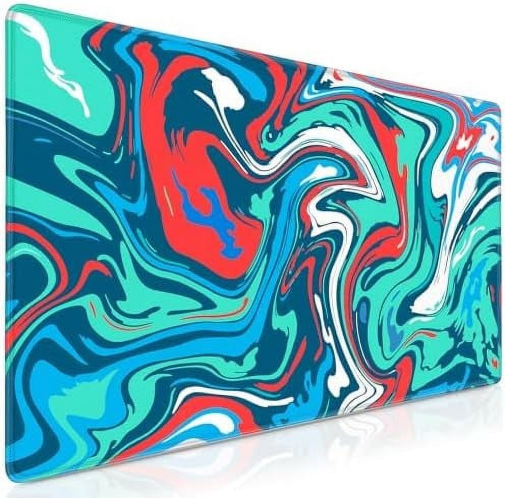 Gaming Mouse Pad, Fluid Pattern Mouse Pad 31.5x15.7inch Large Extended Computer Mouse Mat Keyboard Full Desk Mousepad for Gaming, Office, Home
