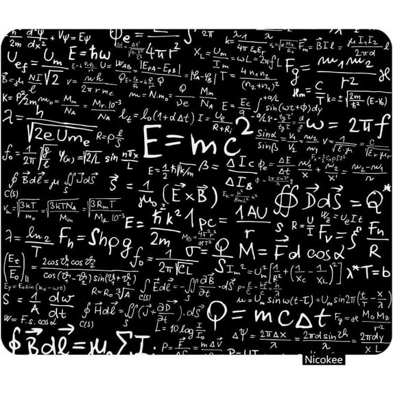 Gaming Mouse Pad Formula Blackboard Physical Equations and Formulas Physics Theory Math Non-Slip Rubber Mouse Pad for Computers, Laptop, Office Rectangle Mousepad 9.5 Inch x 7.9 Inch