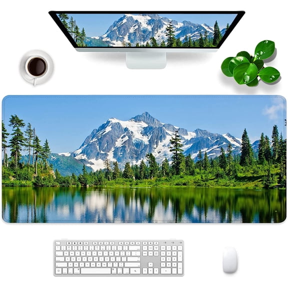 Gaming Mouse Pad Jungle Theme XXL Mouse Pad Nature Scenery 35.5x15.8 inch Large Rubber Mouse Pad for Desk with Personalized Design for Laptop, Computer PC (Jungle - 2)