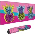 thumbnail image 1 of Gaming Mouse Pad Large Bright Tropical Pineapples with NonSlip Base and Stitched Edges Ideal for Computer, Office, Keyboard, and Laptop Use Extend Your Desk Space (31.5"x15.7"), 1 of 6