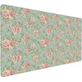 thumbnail image 1 of Gaming Mouse Pad Large Desk Mat,Desk Pad Extended Keyboard Pad,Anti-Slip Rubber Base Mouse Pad for Women Girls Work,Game,Office,Home 35.4"X15.7",Vintage Floral Rosebud, 1 of 6