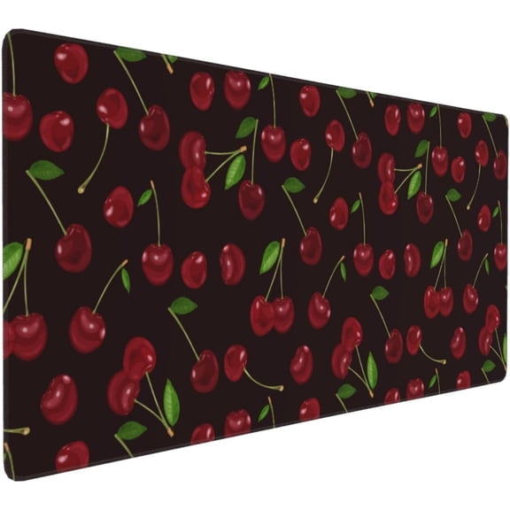 Gaming Mouse Pad Large Desk Mat,Desk Pad Extended Keyboard Pad,Anti-Slip Rubber Base Mouse Pad for Women Girls Work,Game,Office,Home 35.4"X15.7",Cherry