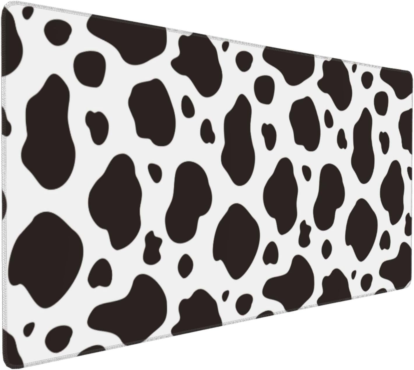 Gaming Mouse Pad Large Desk Mat,Desk Pad Extended Keyboard Pad,Anti-Slip Rubber Base Mouse Pad for Women Girls Work,Game,Office,Home 35.4"X15.7",Cow Print