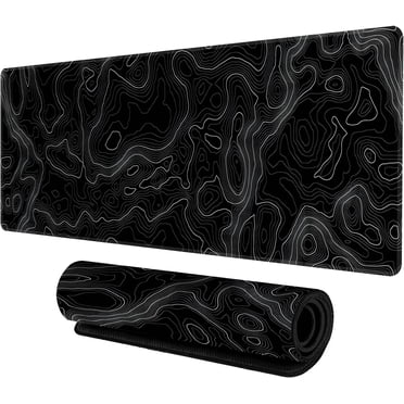 Rinaze Large Mouse Pad Desk Mat With Topographic, Anti-Slip Keyboard Pad With Multifunctional