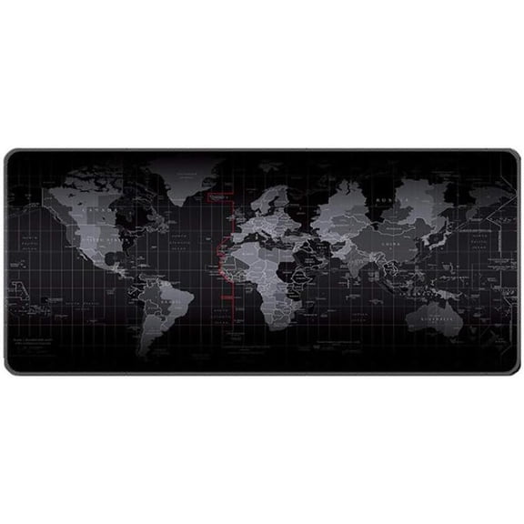Gaming Mouse Pad Large Extended Mouse Mat with Stitched Edge Desk Mat Keyboard Pad for Laptop Computer Desktop PC Gamer Office and Home Non-Slip Rubber Mousepad (35.4" x 15.7" Map)