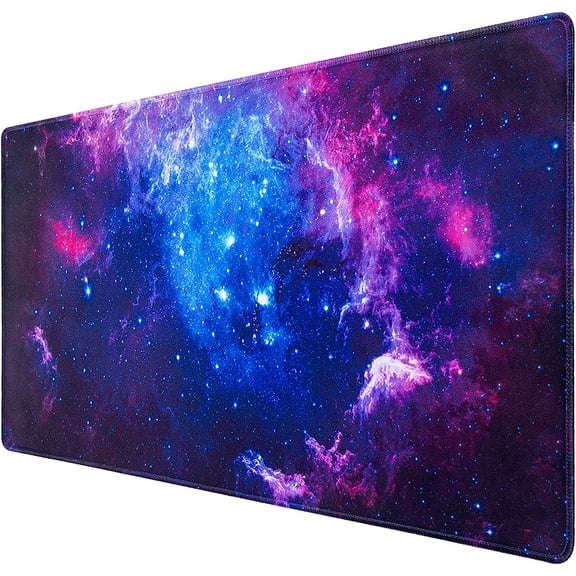 Gaming Mouse Pad, Large Mouse Pad for Desk, 31.5x15.7inch Mouse Pad for Home Office Gaming Work-Blue Galaxy