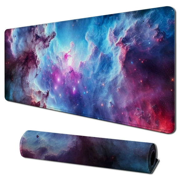 Gaming Mouse Pad, Large Mouse Pad for Desk, Mouse Pad for Home Office Gaming Work-Blue Galaxy