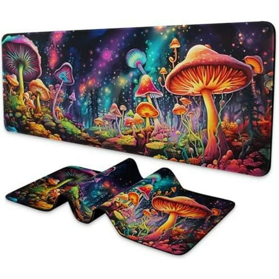 Gaming Mouse Pad - Large Mouse Pad with Non-Slip Base Stitched Edges, Desk Mat for Gamer, Office & Home