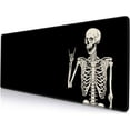 thumbnail image 1 of Gaming Mouse Pad, Large Mouse Pads for Desk, Non-Slip Rubber Base Mousepad, Keyboard Mouse Mat, Desk Pad with Stitched Edges, 31.5x11.8 inch Black Human Skeleton, 1 of 6