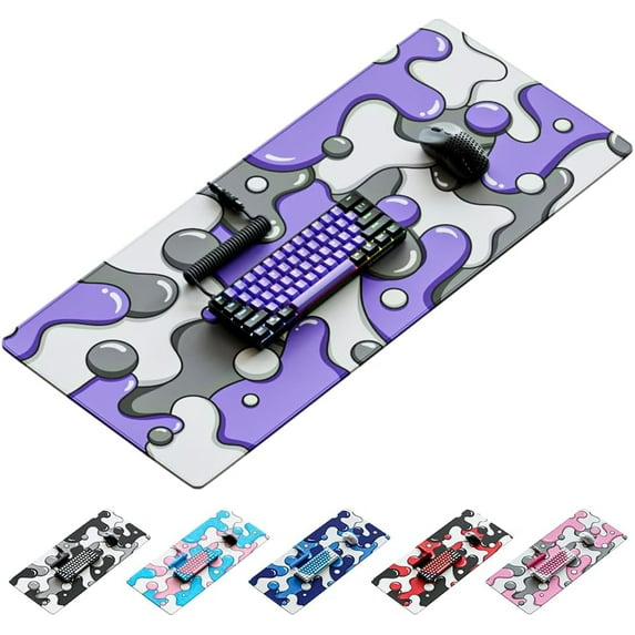 Gaming Mouse Pad Large Purple XXL Mouse Pad for Gaming - Desk Mat for Keyboard - Thick Artisan Mousepad for Desk (Lavender Drip)