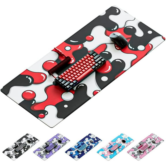 Gaming Mouse Pad Large Red XXL Mouse Pad for Gaming - Desk Mat for Keyboard - Thick Artisan Mousepad for Desk (Darth Drip)