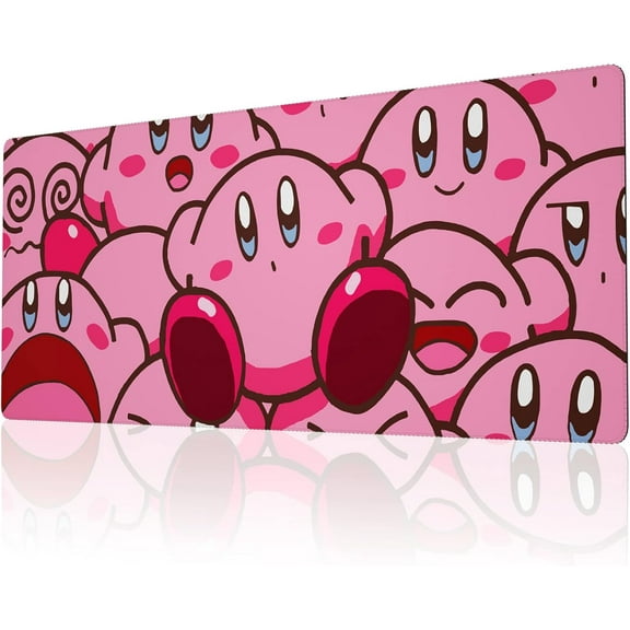 Gaming Mouse Pad Large with Stitched Edges, Japanese Anime Mouse Pad for Desk, Extended XL Long Full Desk Mousepad with Anti-Slip Rubber Base, Cute Desk Pad for Keyboard and Mouse, 31.5 x 11.8 in