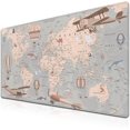thumbnail image 1 of Gaming Mouse Pad Retro Long Mousepad, Large Desk Pads Computer Desk Mat, The Desk Pad Non-Slip Rubber Base, 35.4 X 15.7 inch for Work/Game/Office/Home World Map with Balloons and Animals, 1 of 6